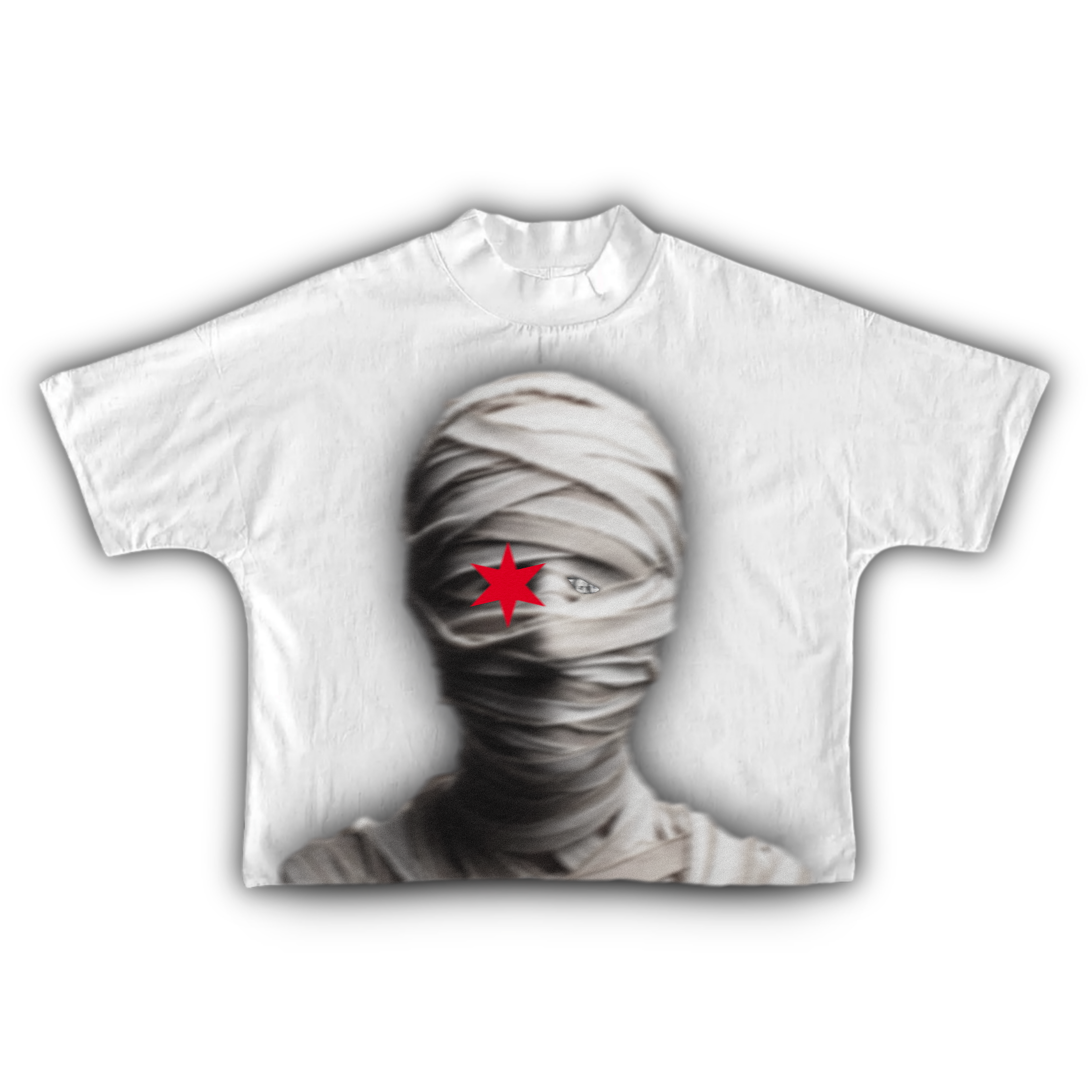 White “Mummy” Cropped Tee